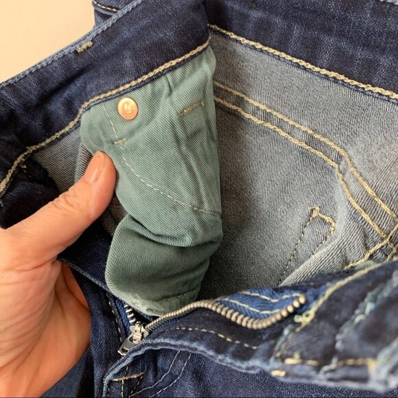 7 For All Mankind Slimmy Dark Denim Jeans size 16 - Picture 7 of 11